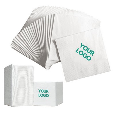 Eco Friendly Custom 2-Ply Disposable Beverage Bar Cocktail Napkin
