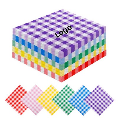 Printed Square Pattern Disposable Napkins for Parties and Dining