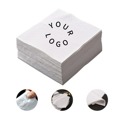 Two Ply White Beverage Napkins